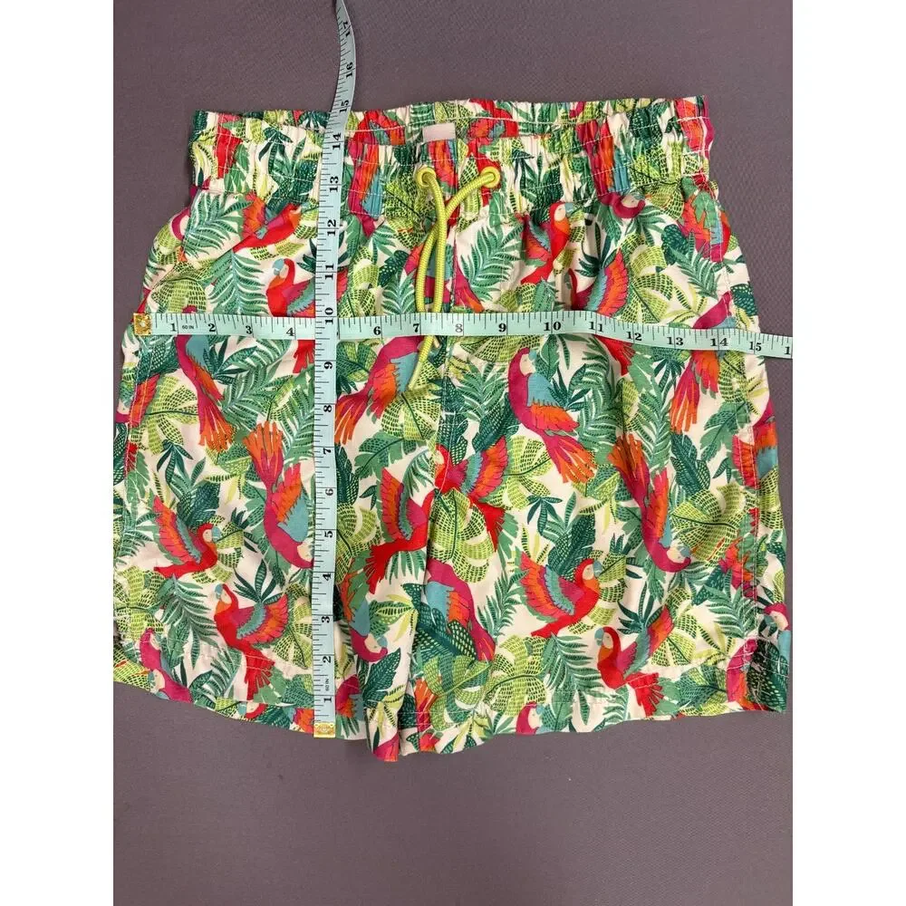 HAWAIIAN Swim Trunks BOYS Youth L 10-12 Parrots Swimming Shorts OLD NAVY